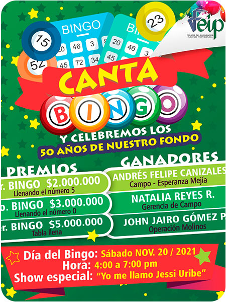 Ganadores bingo millonario de aniversario